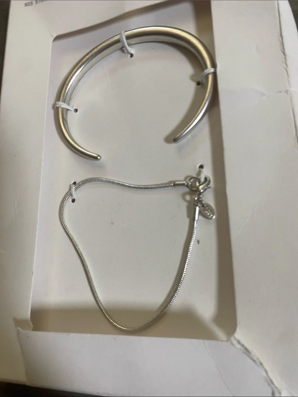 NWT Zara 2 Pack Silver Plated Metal Bracelets